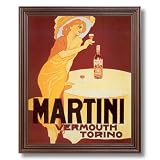 Martini Liquor Vintage Poster Ad Home Decor Wall Picture Cherry Framed Art Print
