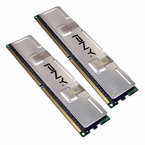 PNY OPTIMA 2GB (2x1GB) Dual Channel Kit DDR2 800 MHz PC2-6400  Desktop DIMM Memory Modules MD2048KD2-800
