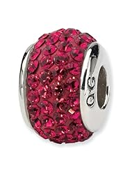 Sterling Silver July Full Swarovski Elements Charm Bead Fits Pandora Chamilia Biagi Bracelet