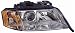 1998-2001 (1999 2000 98 99 00 01) Audi A6 Headlight Assembly (Halogen) - 6 Cylinder FWD/AWD; 01-02 AWD Quattro From VIN Y046632 - Passenger Side
