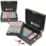 500 Chip Ace/King Suited 11.5g Set w/Beautiful Mahogany Case