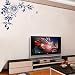Made in US - Free Custom Color - Free Squeegee -One side flower for TV background - removable vinyl art wall decals murals home decor