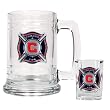 Chicago Fire Soccer Glass Tankard and Square Shot Glass Set - Primary Team Logo MAJOR-LEAGUE-SOCCER Soccer