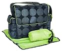 Messenger Changing Bag Charcoal Dot/Lime Lining