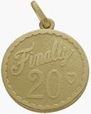10K Yellow Gold Finally #20 Age Expression Pendant