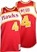 Spud Webb Jersey: adidas Red Throwback Swingman #4 Atlanta Hawks Jersey - Small