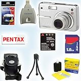 Pentax Optio A20 10MP Digital Camera + 1 GB Accessory Kit