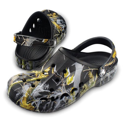 crocs Men's Baya Realtree APC Clog,Black/Black,12 M US