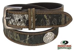 Mossy Oak Collegiate Belt with Leather Trim