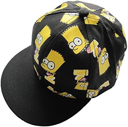 Wontimes SpongeBob Cartoon Cap for Unisex Adult/Teen/Student Sport Hiphop Summer Womens Sun Hat Adjustable Baseball Snapback Hats Caps-Black