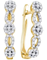 0.50ctw Diamond Hoop Earrings