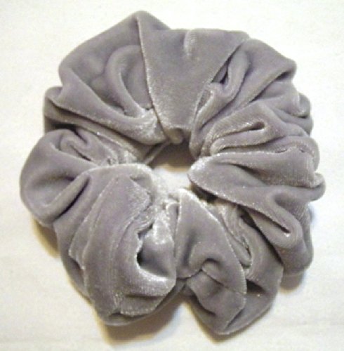 Gray Velvet Scrunchies