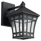Sea Gull Lighting 88131-12 Herrington Traditional / Classic Single Light Outdoor Wall Sconce from the Herrington Collection 88131, Black