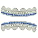 Silver plated Grillz top & bottom set hip hop bling