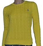 Polo Ralph Lauren Womens Cable Knit Sweater Yellow-M