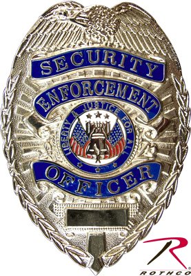 1915 DELUXE SILVER ''SECURITY OFFICER'' BADGE
