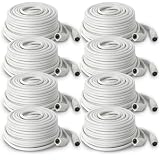 8 Pack of 60' Security Camera Extension Wire 4 PIN DIN Female to Male Video/Power Cable (CVW62)