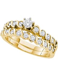 0.50CT DIAMOND ROUND CENTER BRIDAL SET