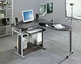 Black Corner Folding Computer Desk Workstation  Free expedited delivery