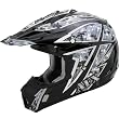 AFX Urban Camo Adult FX-17 Dirt Bike Motorcycle Helmet w/ Free B&F Heart Sticker Bundle - Black