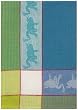 Waffle Weave 100% Cotton Frog Aqua Blue Dishtowel 18" X 28" Set / 6