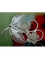 Sterling silver brooch, Azalea Bouquet
