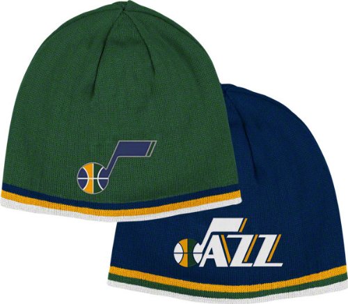 NBA Men's Reversible Knit Hat - Kc35Z, Utah Jazz, One Size , Utah Jazz , Dark Green/Dark Navy