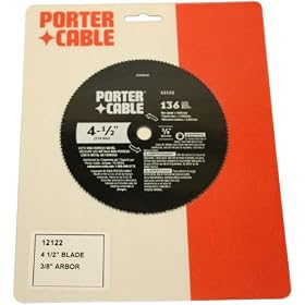 Porter Cable 12122 4-1/2-Inch 80 Tooth Laminate and Light Sheet Metal Cutting Trim Saw Blade with 3/8-Inch Arbor