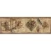 Waverly 5508360 6.88-Inch High Textured Leaf Wall Border, Burgundy