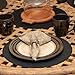 Sweet Pea Linens Black Wipe Clean Charger-Center Round Placemat