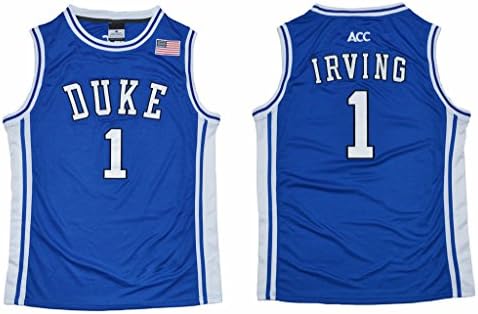 Kyrie Irving 1 Round Neck College Basketball Throwback Jersey Blue,Adult XL
