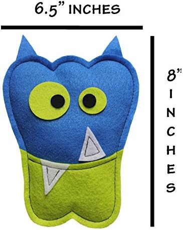 Tooth Fairy Pillow - Dinosaur Monster - Boys Girls - Blue Green