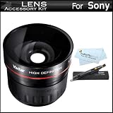 Vivitar Fisheye Lens Accessory Kit For Sony a55 a33 a35 SLT-A55 SLT-A33 SLT -A35 A65 SLT-A65V Includes Vivitar Super Wide Angle Fisheye 0.21x Conversion Lens + LensPen Cleaning kit + MicroFiber Cleaning Cloth