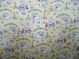 Fitted Cradle Sheet - Bunnies Yellow Garden - Made In USA