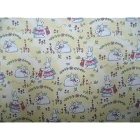 Click here to buy Fitted Basket Sheet - Bunnies Yellow Garden - Made... by sheetworld.