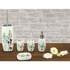 aniba Design Bad SET 5 tlg. Carolina Beach, weiss/blumig