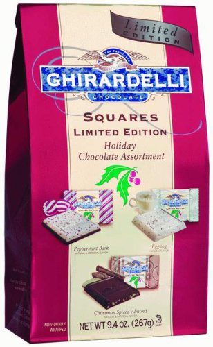 Ghirardelli Holiday Chocolate Squares Assortment [9.4-Ounce Gift Bag] by Ghirardelli