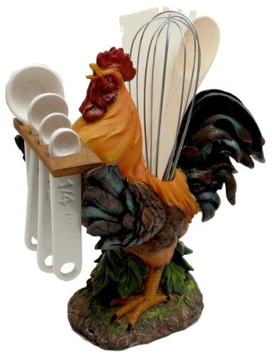 Colorful Rooster Kitchen Tool/Measuring Spoon Set