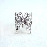 51zbujFJ10L. SL160  Sterling Silver Filigree Butterfly Ring