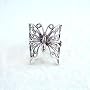 Sterling Silver Filigree Butterfly Ring