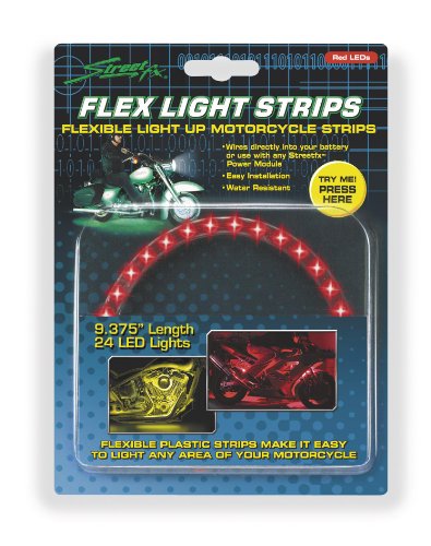 street fx 1043047 electropods red 975 24 led motorcycle flex strip light  more detail click!