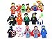 16pcs Qute Movie Super Hero Shoe Charms for Croc Shoes & Wristband Bracelet