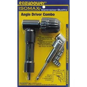 Eazypower 81545 Combo-Pack 90-Degree 3 8-Inch Angle Drill Attachment and 1 4-Inch Hex Shank Angle... by Eazypower