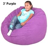 Review   / 3' Ft. Purple Cozy Sac Bean Bag Chair Love Seat
