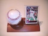 David Ortiz Boston Red Sox Signed Autographed Baseball & Wood Case Plus Card Coa