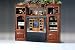 Southwestern Glamour Style Wood Cherry Finish Entertainment Center, Fits 40-60TV