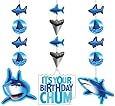 Creative Converting Shark Splash Hanging Decorations, 3 Pack