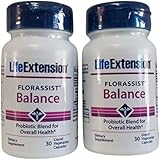 Life Extension FLORASSIST Balance Probiotic Blend Vegetarian Capsules 30 Count (Pack of 2)