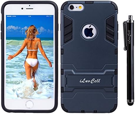 iPhone 6s Plus Case, iPhone 6 Plus Case, iLuvCell Ultra Slim iPhone 6s/6 Plus Armor [ROBOTIC-CASE] Case for iPhone 6s/6 Plus [Shockproof Case] - (Midnight Blue)