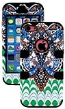 myLife (TM) Black + Colorful Abstract Paisleys 3 Layer (Hybrid Flex Gel) Grip Case for New Apple iPhone 5C Touch Phone (External 2 Piece Full Body Defender Armor Rubberized Shell + Internal Gel Fit Silicone Flex Protector + Lifetime Waranty + Sealed Inside myLife Authorized Packaging Only) 